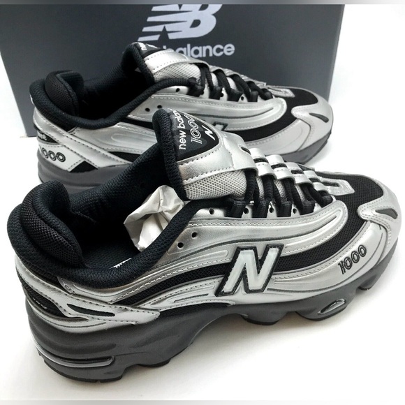 New Balance 1000 🔥 NB Black Silver Metallic Gray M1000EGR U052036 Size 9 NEW - Picture 3 of 9